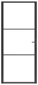 Ușă de interior, negru, 102,5x201,5 cm, sticlă ESG și aluminiu