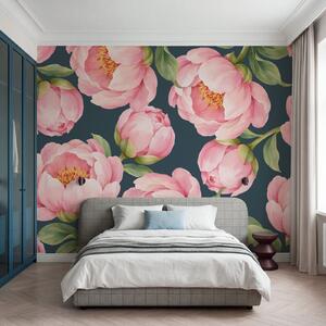 Fototapet Flori frumoase în nuanțe delicate de roz, Fototapet flori, Fototapet populare, t01096v3 - Tapeko.ro