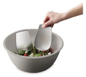 Set de bol de salată cu tacâmuri și râșnițe de condimente bej 3 buc. ø 30 cm Serve It In Style – Joseph Joseph