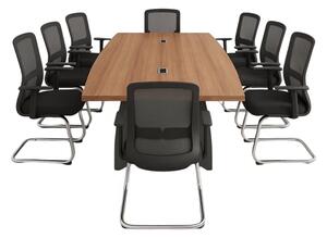 Set Forest Prime & Novaris - Masa de conferinta si Scaun de birou ergonomic, cu picioare de aluminiu