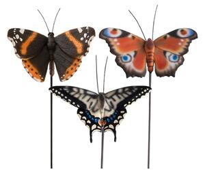 Set țăruși de grădină 3 buc. din polirășină Butterfly – Esschert Design