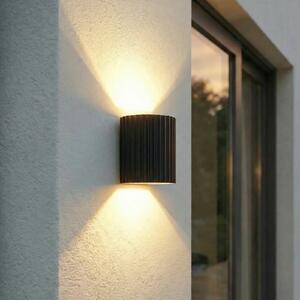 Lindby Lampă LED pentru exterior Ralino, negru, 2 becuri, IP65, Negru, Aluminiu, Modern