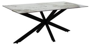 Masa Dining Bewann Piatra Sinterizata Finisaj Marmura Alba 180x90 Cm