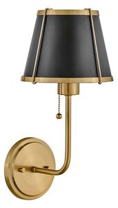 Lampă de perete Hinkley HK-CLARKE1-BR-BK CLARKE 1xE27/40W/230V alamă/negru
