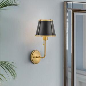 Lampă de perete Hinkley HK-CLARKE1-BR-BK CLARKE 1xE27/40W/230V alamă/negru