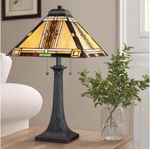 Quoizel QZ-NAVAJO-TL-VB - Lampă de masă Tiffany NAVAJO, 2xE27/60W/230V