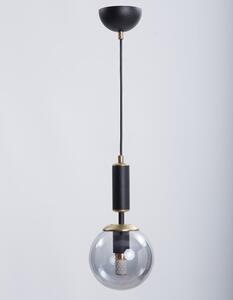 Lustră negru-gri cu abajur din sticlă ø 15 cm Hector – Squid Lighting