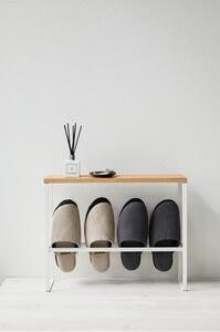 Suport pentru papuci de casă alb/în culoare naturală din metal Tower – YAMAZAKI