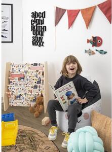Bibliotecă pentru copii din material textil bej 60x70 cm Nordic - Folkifreckles