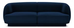 Canapea modulara Miley cu 2 locuri si tapiterie din catifea, albastru royal