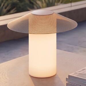 Lucande Lampă LED de terasă ZAMIRAS, 40 cm, argintiu, IP65, Gri, Aluminiu, Design