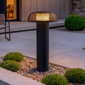 Lucande Bornă luminoasă LED MAILE, 80 cm, antracit, IP65, Negru, Aluminiu, Design