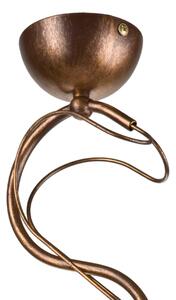 Lampă suspendată pe tijă COBRA 1xE27/60W/230V, diam. 30 cm, bronz/patină