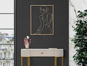 Decorațiune de perete din metal 60x80 cm Gold Woman – Mauro Ferretti