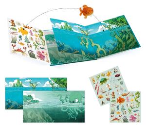 Set poveste cu autocolante detașabile/mobile Djeco Sea Sticker Story