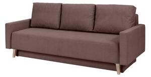 Canapea extensibilă tapițată DIVEDO, 215x86x95 cm, moric 06