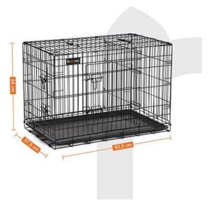 Cusca pentru catei, Feandrea, PPD36BK, Negru, 92 x 57 x 64 cm