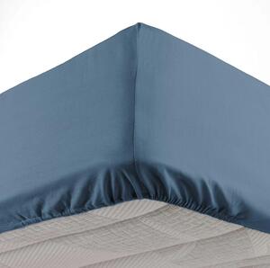 Cearceaf albastru din microfibră cu elastic 140x190 cm Oscar – douceur d'intérieur