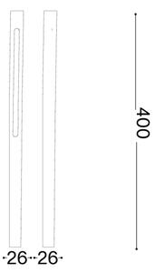 Ideal Lux - Lampă LED de exterior JEDI, 7 W, 230 V, 40 cm, CRI 90, IP65, maro