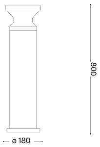 Ideal Lux - Lampă de exterior TORRE 1xE27/15W/230V 80 cm IP65 neagră