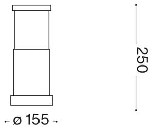 Ideal Lux - Lampă de exterior TRONCO 1xE27/42W/230V 25 cm IP65 maro