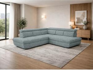 Coltar extensibil sufragerie REGAL, sezlong dreapta, stofa turcoaz - R