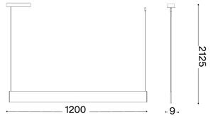 Ideal Lux - Lustră pe cablu STEEL LED/24W/230V 3000K CRI 90 120 cm albă