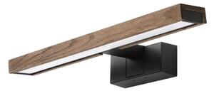 Brilagi - LED iluminare oglindă pentru baie 3în1 WOODY MIRROR LED/8W/230V IP44 negru/stejar-nuc