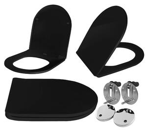 Capac WC CARLO FLAT UF BLACK MATT