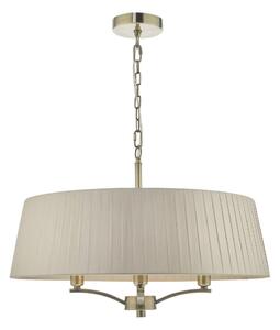 Där Lighting CRI0429 - Candelabru suspendat cu lanț CRISTIN 4xE14/40W/230V alamă/taupe