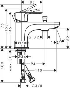 Hansgrohe Rebris S baterie cadă-duș cadă crom 72436000