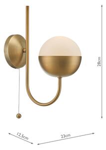 Där Lighting AND0742 - Aplică de perete ANDRE 1xE14/11W/230V alamă