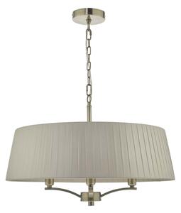 Där Lighting CRI0429 - Candelabru suspendat cu lanț CRISTIN 4xE14/40W/230V alamă/taupe