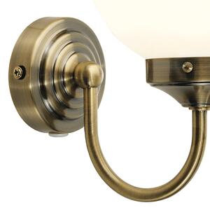 Där Lighting BAR0775 - Aplica de perete pentru baie BARCLAY 1xE14/40W/230V IP44 alamă