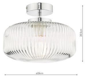 Där Lighting RIV5208 -Plafonieră aplicată pentru baie RIVA 1xE27/60W/230V IP44 crom