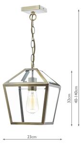 Där Lighting CHU0175 - Lustră cu lanț CHURCHILL 1xE27/60W/230V alamă