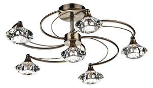 Där Lighting LUT0675 - Lustră de tavan aplicată LUTHER 6xG9/40W/230V, alamă
