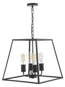 Där Lighting ACA8622 - Candelabru suspendat pe lanț ACADEMY 4xE27/60W/230V negru