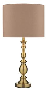 Där Lighting MAD4275 - Lampă de masă MADRID 1xE27/60W/230V maro/alamă