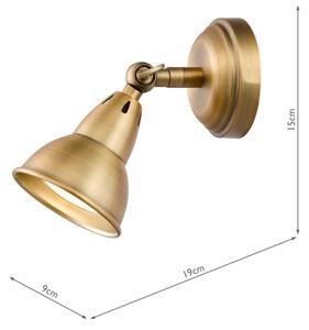 Där Lighting NAT0742 - Aplică de perete tip spot NATHANIEL 1xGU10/11W/230V alamă