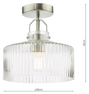 Där Lighting LEN4846 - Lustră aplicată LENKA 1xE27/60W/230V crom mat