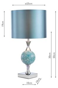 Där Lighting ELS4223 - Lampă de masă ELSA 1xE27/40W/230V albastru/crom lucios