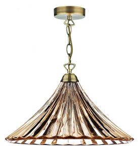 Där Lighting ARD866 -Lustru suspendat cu lanț ARDECHE 1xE27/60W/230V alamă/maro fumuriu