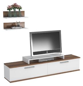 Comoda haaus Norma, Prun/Alb, 150 x 30 x 40 cm