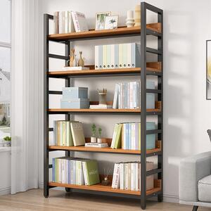 Bibliotecă 5 rafturi, PS07-3, 100 x 30 x 143 cm, maro