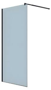 Paravan Dus Walk-In Una 70x195cm, Sticla Fumurie 8mm, Profil Aluminiu Negru