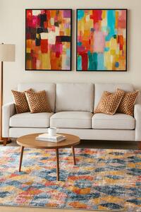 Covor Sufragerie, Model Vintage 11402 114, Multicolor Multicolor, Dreptunghi, 120x170