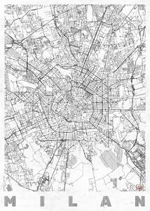 Harta Milan, Hubert Roguski, (30 x 40 cm)