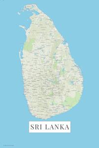 Harta Sri Lanka color, (26.7 x 40 cm)