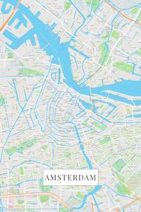 Harta Amsterdam color, (26.7 x 40 cm)
